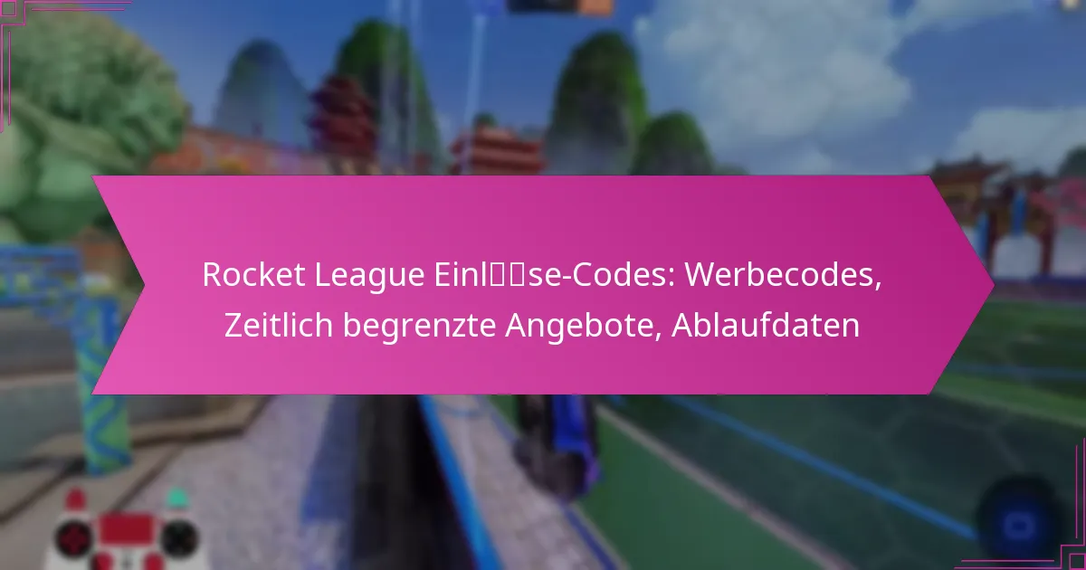 Read more about the article Rocket League Einlöse-Codes: Werbecodes, Zeitlich begrenzte Angebote, Ablaufdaten